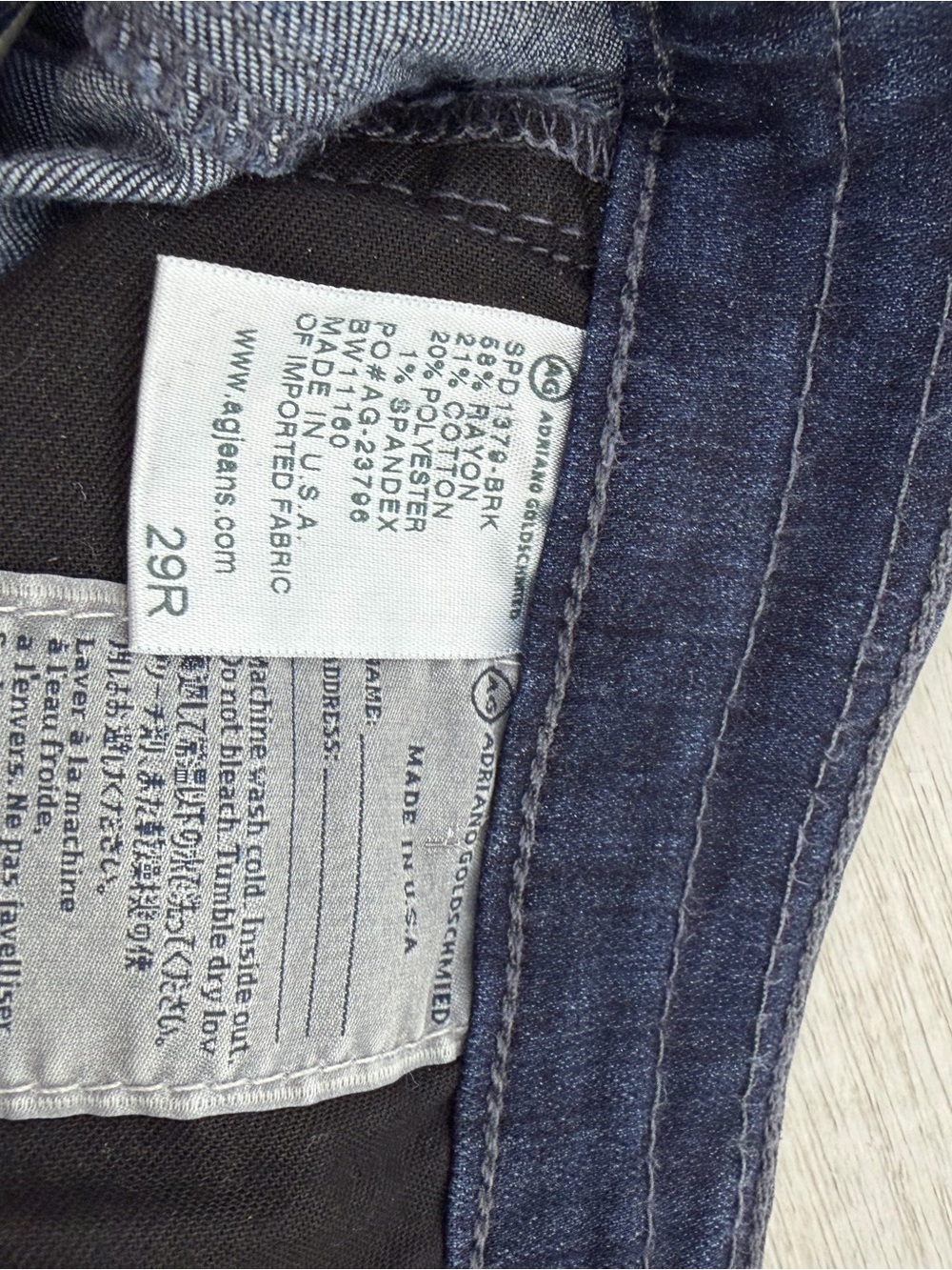 AG Adriano Goldschmied The Farrah Skinny Jeans Size 29R - Picture 10 of 13